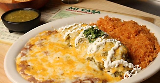 Mi Casa Mexican Food, Beans, Rice