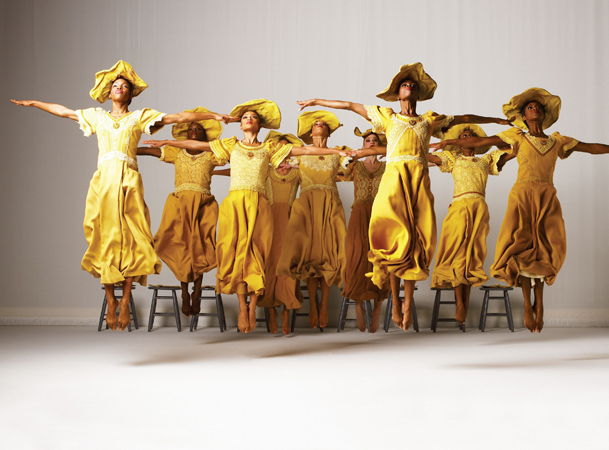 Alvin Ailey American Dance Theater in Alvin Ailey's Revelations. Photo by Andrew Eccles