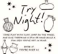 4/26 Try Night! at Costa Mesa Ceramics