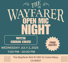 Open Mic Night with Chris Cruz at The Wayfarer