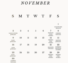 Pop Ups at Purre Nov. 21st-23rd