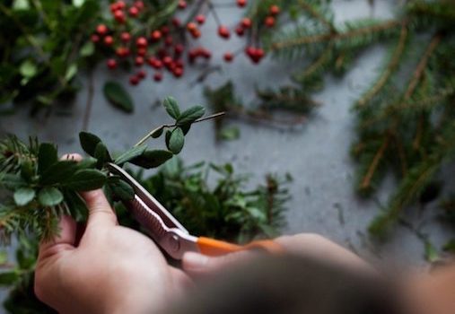 Wreath Making at SOCO and The OC Mix in Costa Mesa