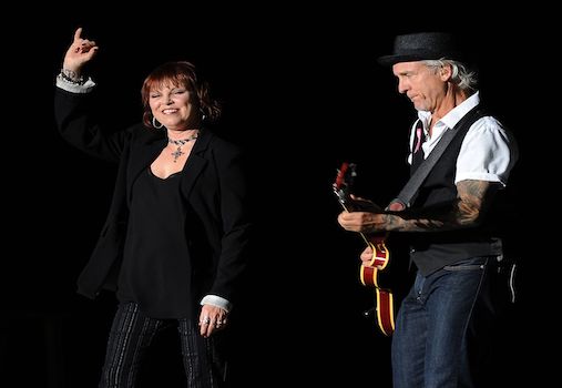 Pat Benatar & Neil Giraldo with Ann WIlson from Heart at the Pacific Amphitheatre in Costa Mesa