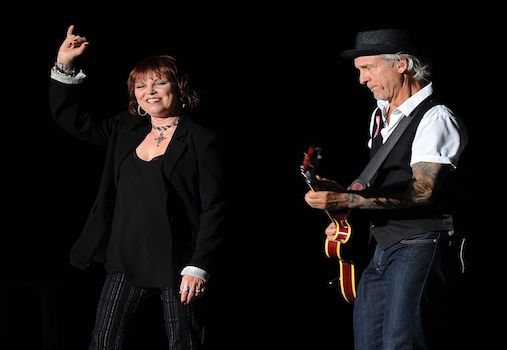 Pat Benatar & Neil Giraldo with Ann WIlson from Heart at the Pacific Amphitheatre in Costa Mesa Pat Benatar & Neil Giraldo with Ann WIlson from Heart at the Pacific Amphitheatre in Costa Mesa