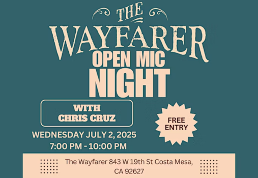 Open Mic Night with Chris Cruz at The Wayfarer Open Mic Night with Chris Cruz at The Wayfarer