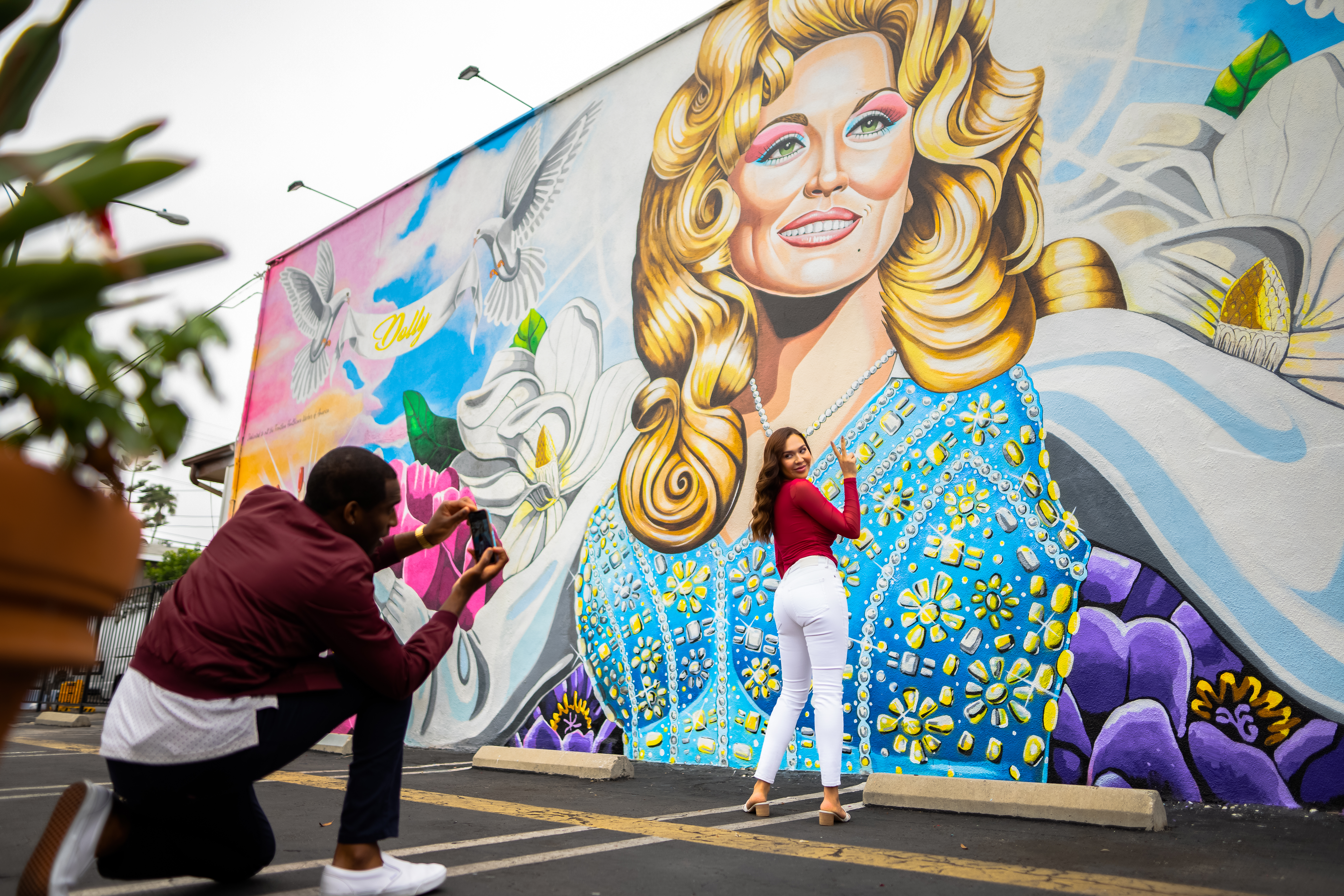Dolly Mural with Male Model