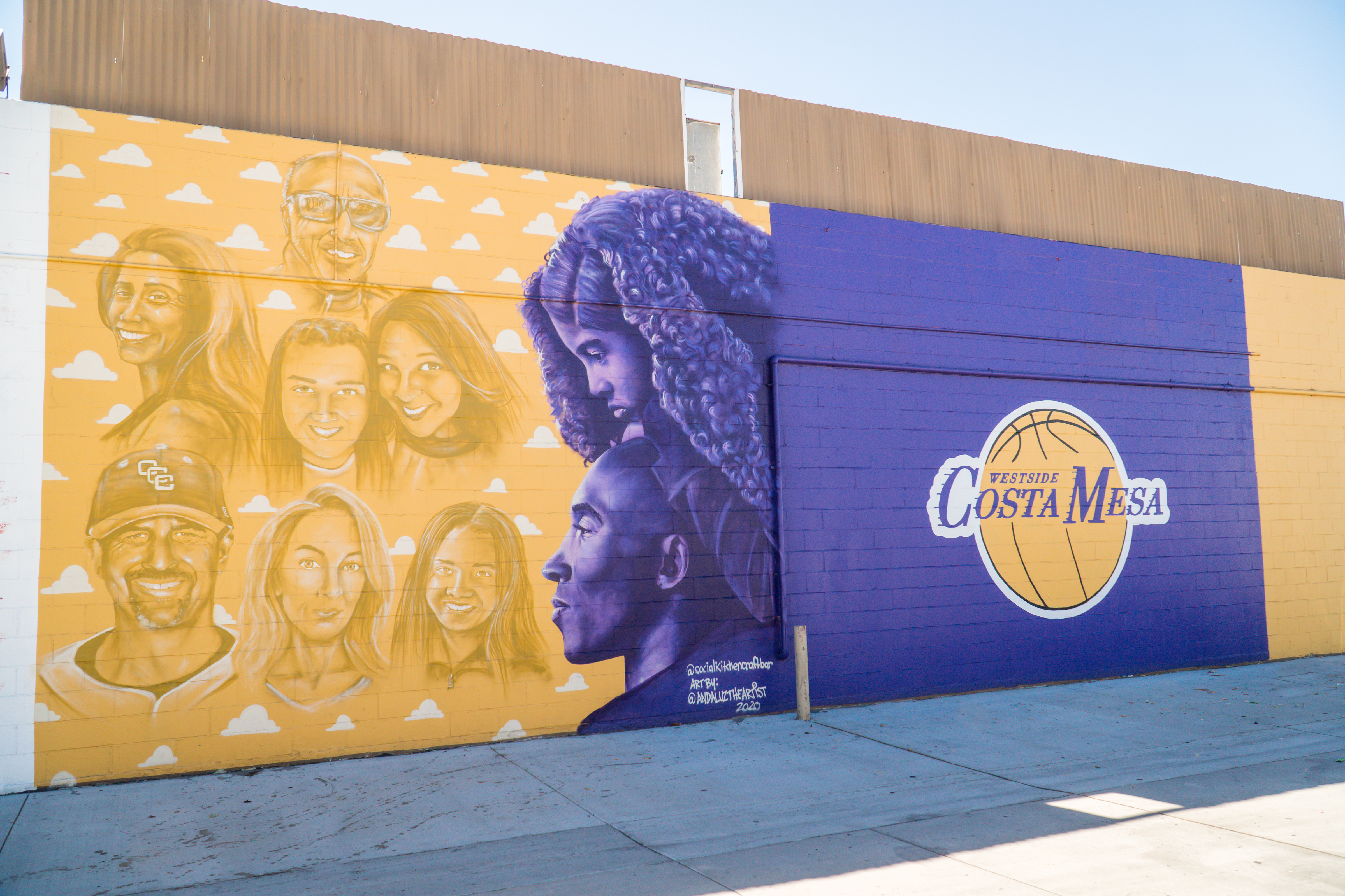 Kobe and Gianna Bryant Mural Costa Mesa