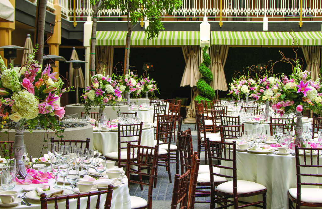 Outdoor catered event at Ayres Costa Mesa