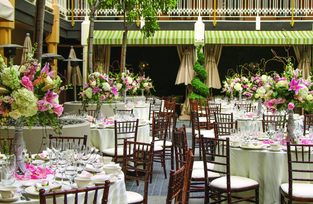 Outdoor catered event at Ayres Costa Mesa